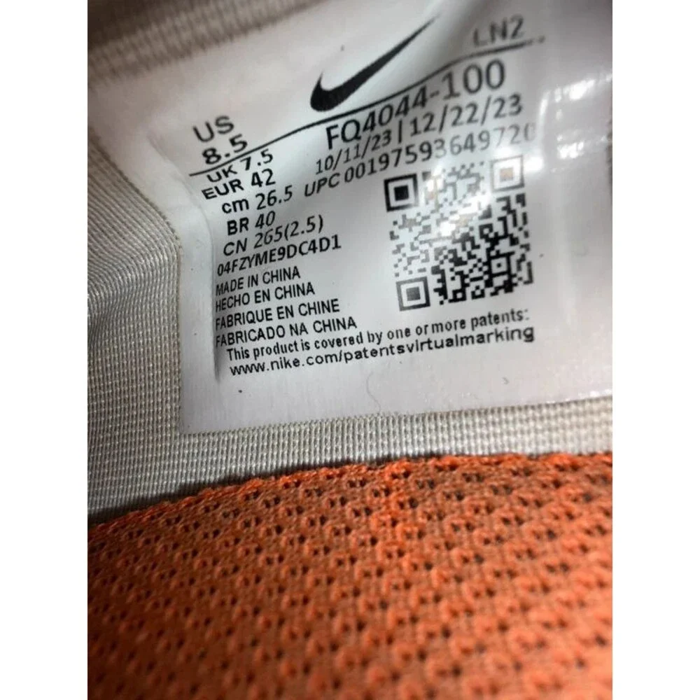 Nike Vapor Edge Pro 360 2 TB Football Cleats Mens Size 8.5 White Orange FQ4044